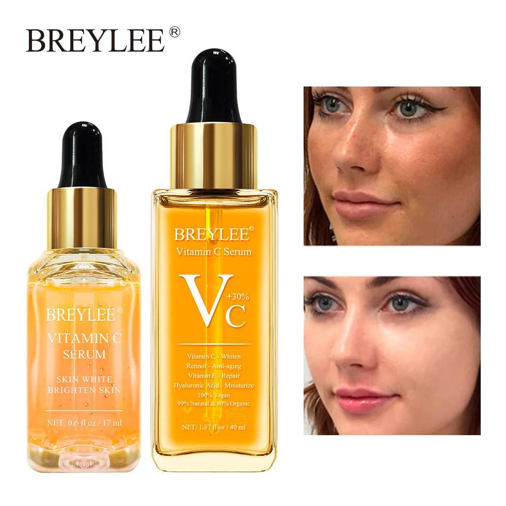 BREYLEE Vitamin C Essence Whitening Serum Repair Hyaluronic Acid Moisturizing Wrinkle Freckle Spots Removal Face Skin Care 2Pcs
BREYLEE Vitamin C Essence Whitening Serum Repair Hyaluronic Acid Moisturizing Wrinkle Freckle Spots Removal Face Skin Care 2Pcs