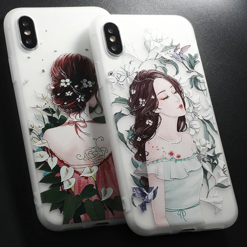 SoCouple Phone Case For iPhone X Xs max XR case Flower Lady Pattern Soft Silicone 3D Relief Cover For iPhone 6 6S 7 8 plus Case
SoCouple Phone Case For iPhone X Xs max XR case Flower Lady Pattern Soft Silicone 3D Relief Cover For iPhone 6 6S 7 8 plus Case
