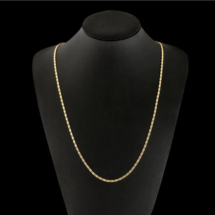 Hot sale New 2mm Slim Gold/Silver Color Man Necklace 40-75cm Chain jewelry 16" 18" 20" 22" 24" 26" 28" 30" Jewelry 18 K Stamp
Hot sale New 2mm Slim Gold/Silver Color Man Necklace 40-75cm Chain jewelry 16" 18" 20" 22" 24" 26" 28" 30" Jewelry 18 K Stamp