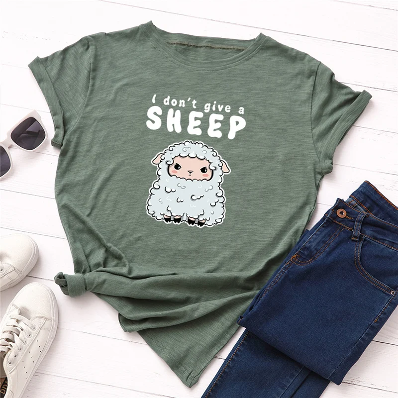 Funny Cartoon Sheep Print T-shirts Summer Woman 2019 Cotton Harajuku T Shirt Women Tee Shirt Femme Tshirt Tops Plus Size 5XL
Funny Cartoon Sheep Print T-shirts Summer Woman 2019 Cotton Harajuku T Shirt Women Tee Shirt Femme Tshirt Tops Plus Size 5XL