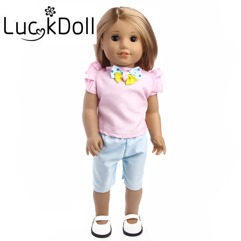 LuckDoll Рождественский подарок кукла одежда подходит для 18-дюймовых американских