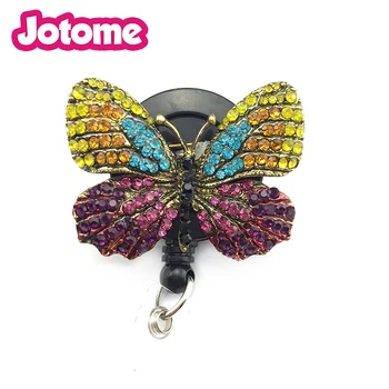 50pcs/lot Embroidered Butterfly Bling Retractable Name ID Badge Reel Holder / Doctor Nursing Teacher Badge reel
50pcs/lot Embroidered Butterfly Bling Retractable Name ID Badge Reel Holder / Doctor Nursing Teacher Badge reel
