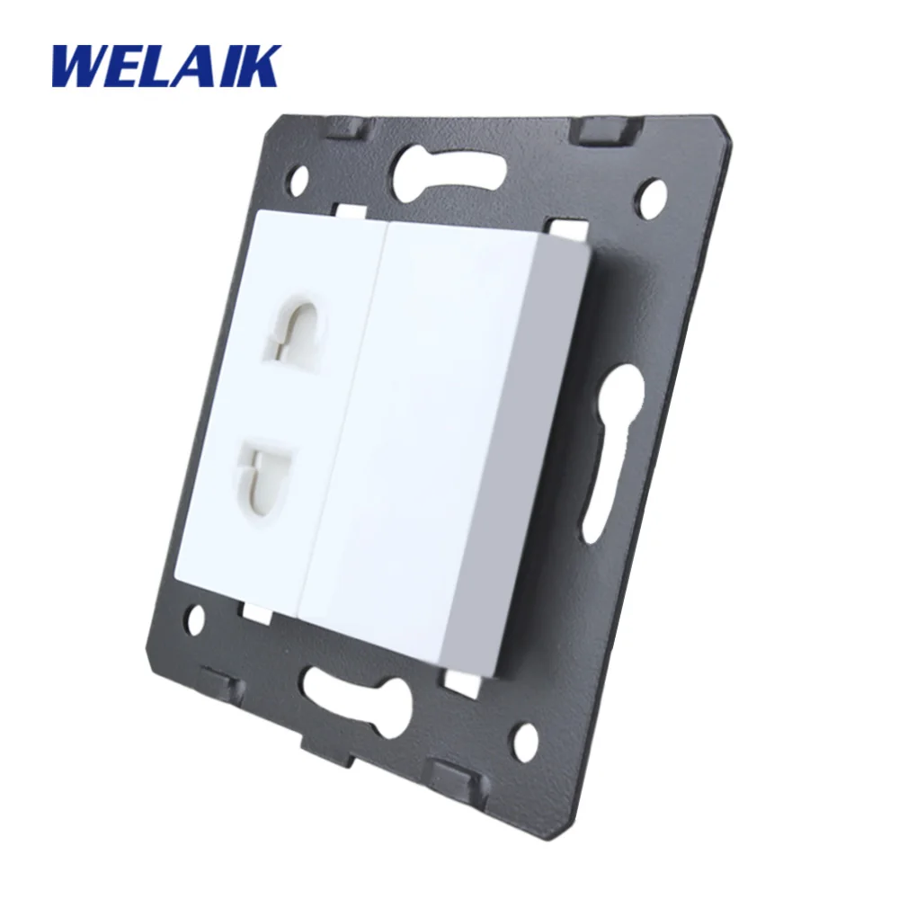WELAIK EU Standard-Two-hole multi-functi-Power Socket-DIY Parts-Wall-Socket parts-Without Glass-Panel A8TSW/B
WELAIK EU Standard-Two-hole multi-functi-Power Socket-DIY Parts-Wall-Socket parts-Without Glass-Panel A8TSW/B
