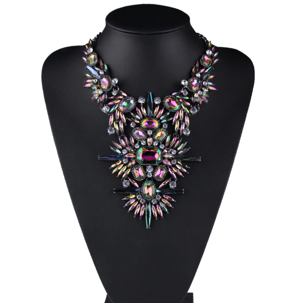 

Long Pendent Large Necklace Maxi Women CHEAP Fashion Jewelery Collares Statement F1006 with Rhinestones bohemian