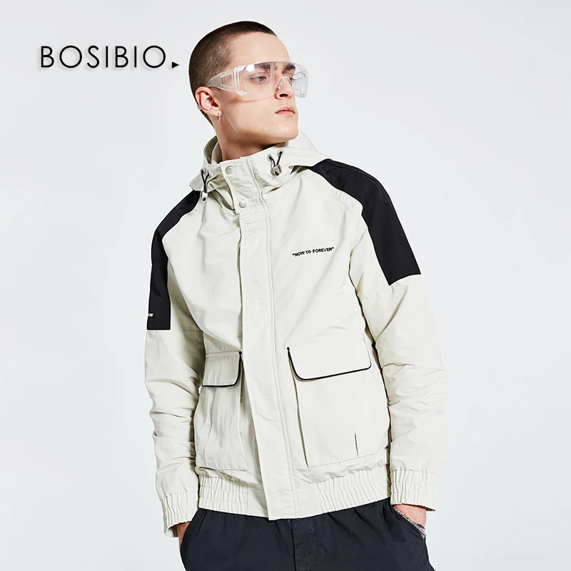 BOSIBIO Casual Mens Coats And Jackets Spring Khaki Male New Patchwork Hooded Jacket High Quality Thin Jackets 196032
BOSIBIO Casual Mens Coats And Jackets Spring Khaki Male New Patchwork Hooded Jacket High Quality Thin Jackets 196032