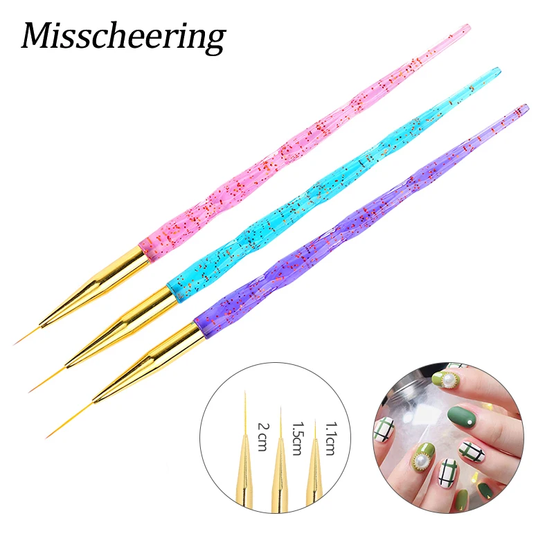 3pcs/set Acrylic Glitter Crystal Handle Nail Art Brushes 3D Grid Liner Drawing Brush Nail Polish Flower Painting Pen DIY Tips
3pcs/set Acrylic Glitter Crystal Handle Nail Art Brushes 3D Grid Liner Drawing Brush Nail Polish Flower Painting Pen DIY Tips