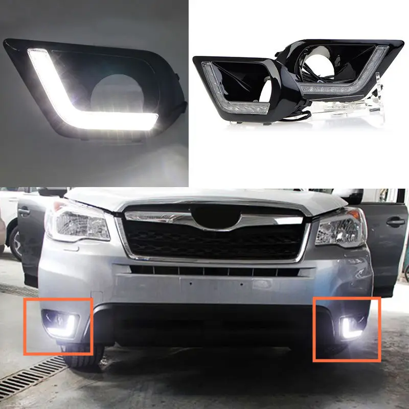 A Set White LED DRL Daytime Running Light Fog Lamp For Subaru Forester 2014-2016
A Set White LED DRL Daytime Running Light Fog Lamp For Subaru Forester 2014-2016