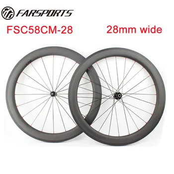 Durable and stable ! Farsports FSC58CM-28 carbon bike wheels 28mm width , basalt braking surface , 20h 24h wiht DT 350S hubs
Durable and stable ! Farsports FSC58CM-28 carbon bike wheels 28mm width , basalt braking surface , 20h 24h wiht DT 350S hubs