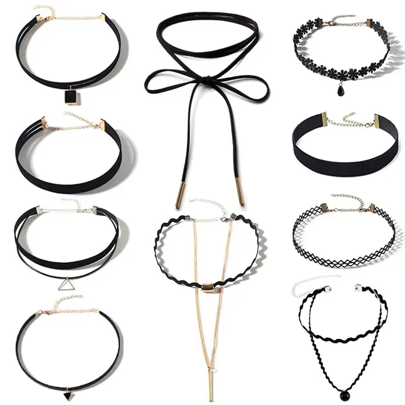 10Pcs/Set Bohemia Vintage Multiple Types Choker Necklace Combination Set Resin/Alloy/Lace Neck Collar for Women Necklace Jewelry
10Pcs/Set Bohemia Vintage Multiple Types Choker Necklace Combination Set Resin/Alloy/Lace Neck Collar for Women Necklace Jewelry