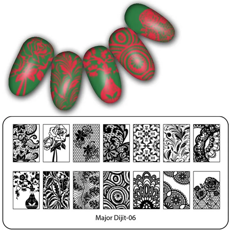 Major Dijit Lace Stamping Plate Halloween series Nail Art Image Plate Animal Geometry Plant Flower Design Stamp Template
Major Dijit Lace Stamping Plate Halloween series Nail Art Image Plate Animal Geometry Plant Flower Design Stamp Template