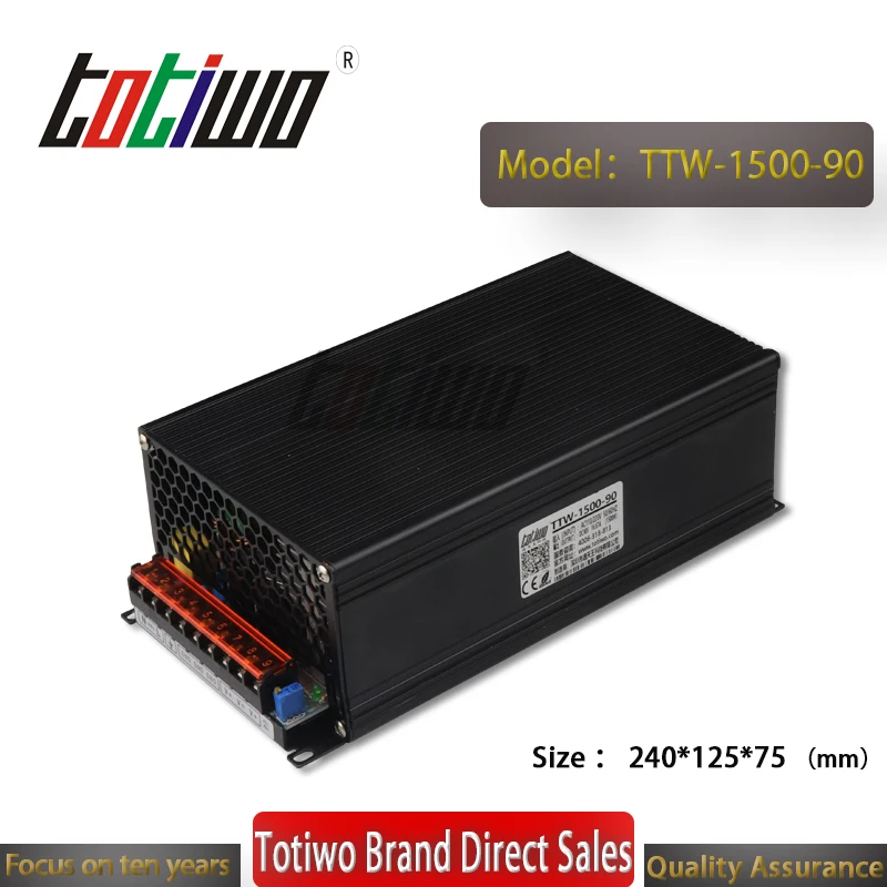 AC to DC Industrial Switching SMPS 90V 16.67A 1500W Watt LED Power Supply Security monitoring medical machinery equipment power
AC to DC Industrial Switching SMPS 90V 16.67A 1500W Watt LED Power Supply Security monitoring medical machinery equipment power