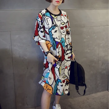 Women Summer Casual Loose Nightdress Cartoon Printed Girls Night Dresses 2019 New Sale
Women Summer Casual Loose Nightdress Cartoon Printed Girls Night Dresses 2019 New Sale