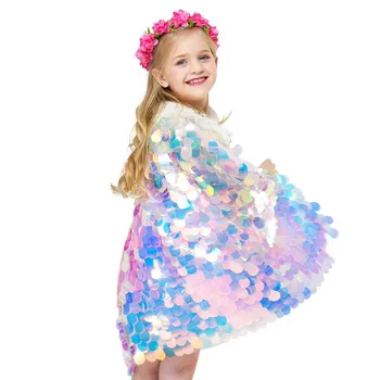 2019 Summer Girls Sequin Cloak Princess shawl kids Party Wear Baby Beautiful Cape For Halloween Cosplay Children Party Shawl
2019 Summer Girls Sequin Cloak Princess shawl kids Party Wear Baby Beautiful Cape For Halloween Cosplay Children Party Shawl