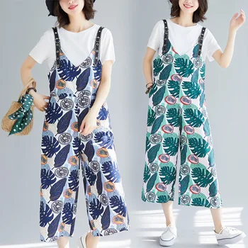Summer Fat MM Large Size Women's Holiday Wind Printed Bib Was Thin Split Straps Wide Leg Pants Women
Summer Fat MM Large Size Women's Holiday Wind Printed Bib Was Thin Split Straps Wide Leg Pants Women