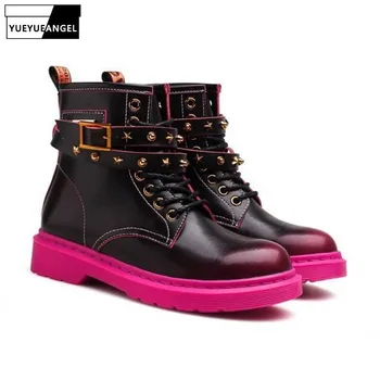 Fashion Winter Womens Punk Studded Leather Ankle Boots Rivet Vintage High Top Motorcycle Biker Shoes Block Heels Boots
Fashion Winter Womens Punk Studded Leather Ankle Boots Rivet Vintage High Top Motorcycle Biker Shoes Block Heels Boots