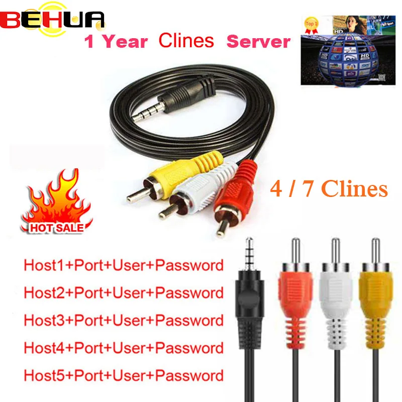Fast&Stable HD AV Cable 1 year Europe Clines server for DVB-S2 Satellite TV Receiver FREE SAT V7 V8 Super Spain Germany NL
Fast&Stable HD AV Cable 1 year Europe Clines server for DVB-S2 Satellite TV Receiver FREE SAT V7 V8 Super Spain Germany NL