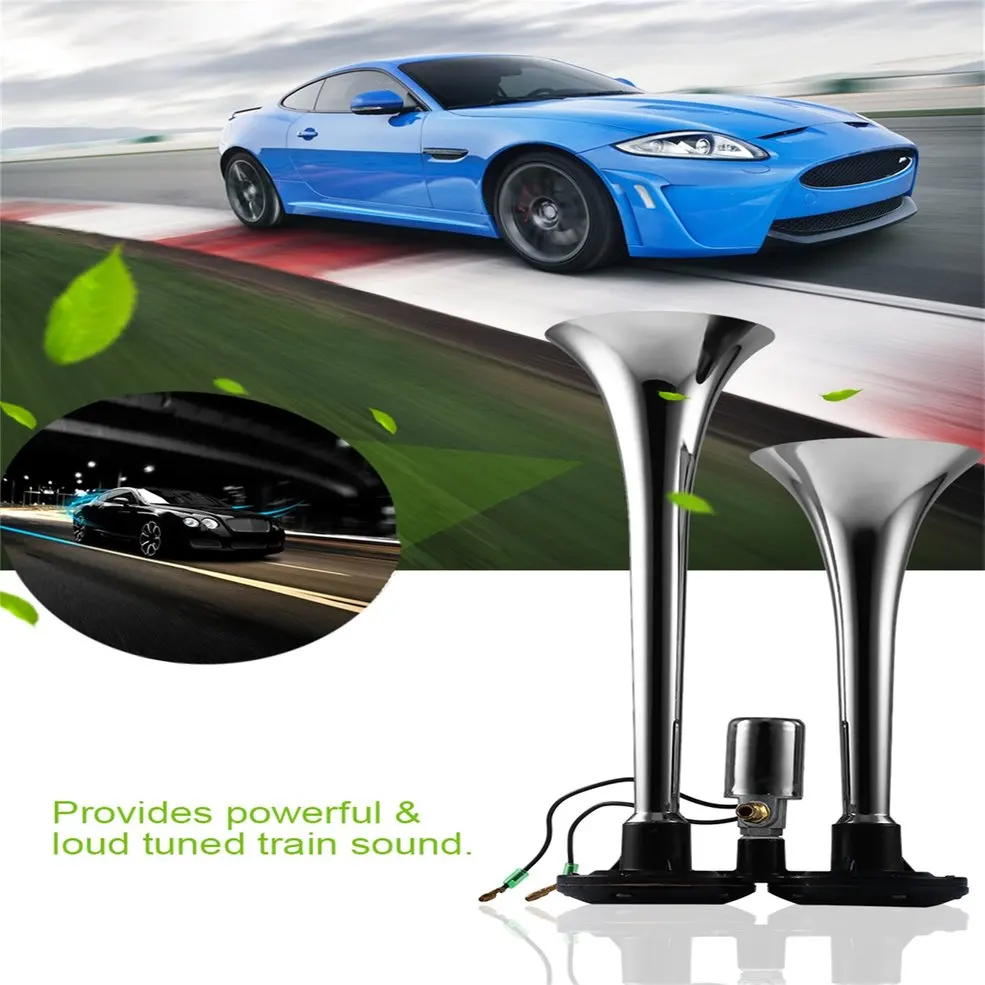 24V 128DB Electric Air Horn Super Loud Dual Trumpet Air Horn Powerful Metal Vehicle Horn For Car Truck Train Lorry Boat
24V 128DB Electric Air Horn Super Loud Dual Trumpet Air Horn Powerful Metal Vehicle Horn For Car Truck Train Lorry Boat