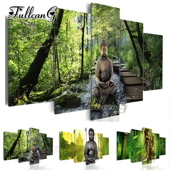 FULLCANG Full Diamond Embroidery Buddha Scenic Waterfall Bamboo 5PCS Diy Diamond Painting Cross Stitch Square Mosaic Arts G565
FULLCANG Full Diamond Embroidery Buddha Scenic Waterfall Bamboo 5PCS Diy Diamond Painting Cross Stitch Square Mosaic Arts G565