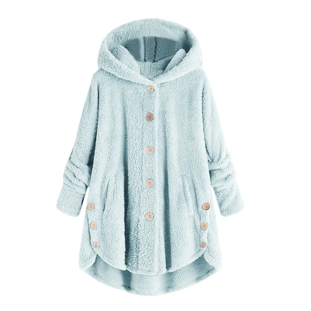 Women Jacket Fashion Ladies Button Coat Casual Fluffy Tail Hooded Pullover Loose coat Autumn Spring solid Outwear Women Clothes
Women Jacket Fashion Ladies Button Coat Casual Fluffy Tail Hooded Pullover Loose coat Autumn Spring solid Outwear Women Clothes