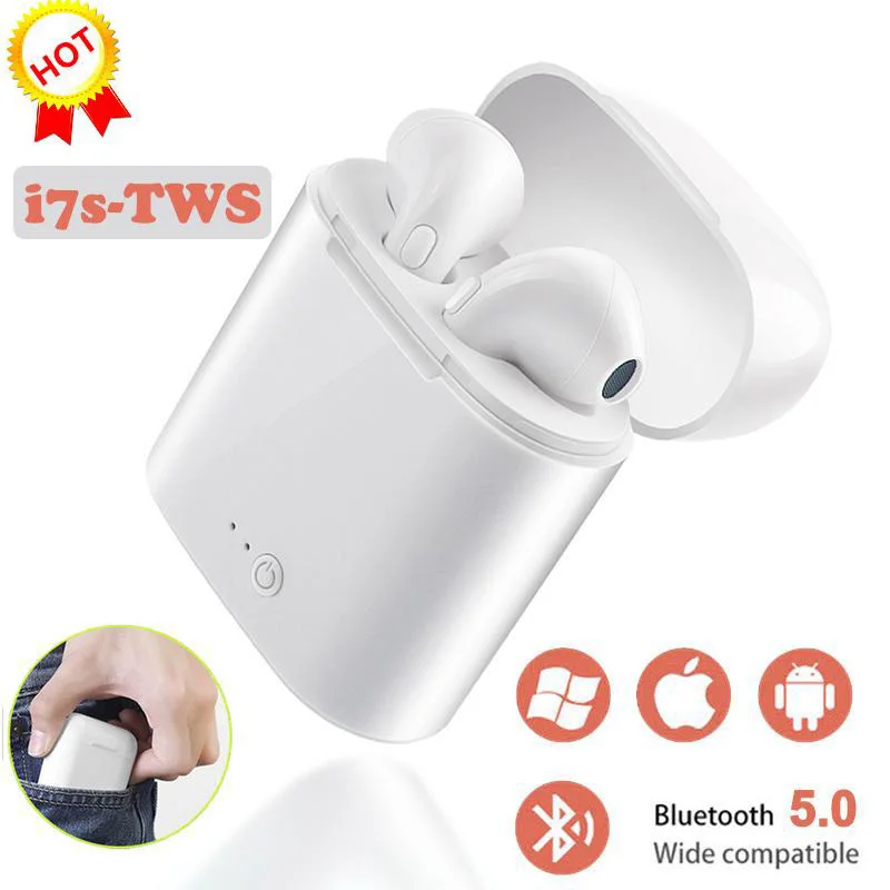 New 5.0 Bluetooth Wireless Earphone i7s TWS Earbuds Sports Headsets with Charging Box Mic for All Smart Mobile Phones
New 5.0 Bluetooth Wireless Earphone i7s TWS Earbuds Sports Headsets with Charging Box Mic for All Smart Mobile Phones