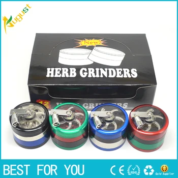 100pcs/lot 4-Layer Zinc Alloy Hand Crank Tobacco Herb Spice Grinder Pollinator Crusher
100pcs/lot 4-Layer Zinc Alloy Hand Crank Tobacco Herb Spice Grinder Pollinator Crusher