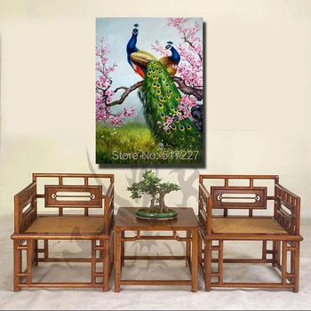 Free shiping Hand-painted oil painting beautiful peacock decorative oil painting (no frame) size- 60x120cm
Free shiping Hand-painted oil painting beautiful peacock decorative oil painting (no frame) size- 60x120cm