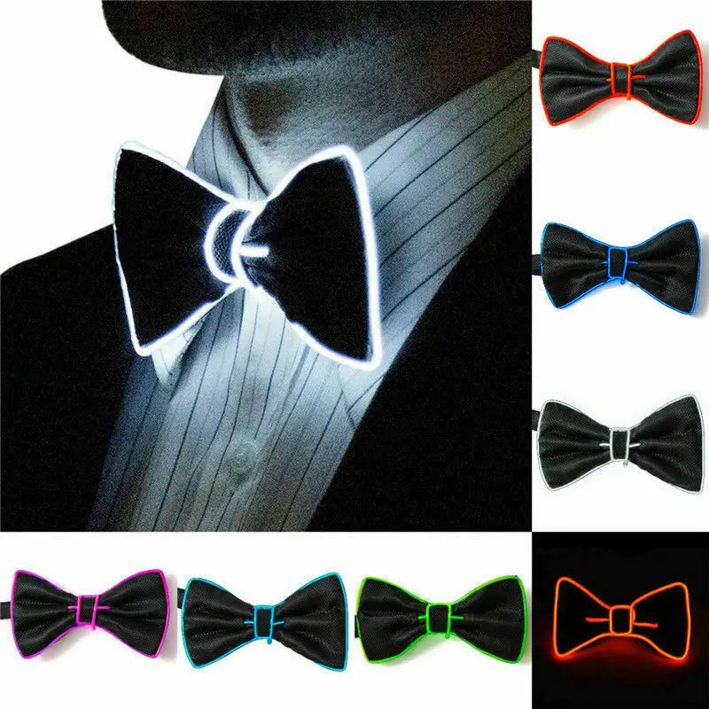 Fashion Men LED EL Wire Necktie Luminous Neon Flashing Light Up Bow Tie For Club
Fashion Men LED EL Wire Necktie Luminous Neon Flashing Light Up Bow Tie For Club
