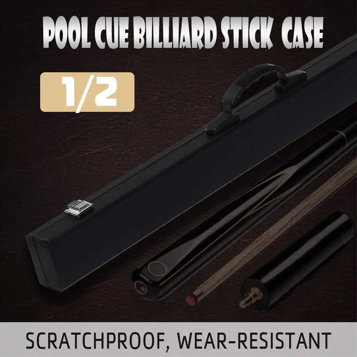 85CM 1/2 PU Leather 2-Piece Jointed Pool Snooker Cue Case With Corner Protection Storage Box Billiard Accessories
85CM 1/2 PU Leather 2-Piece Jointed Pool Snooker Cue Case With Corner Protection Storage Box Billiard Accessories