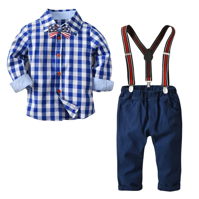 clothes suit for a boy Boy Clothes Set Gentlemen Long Sleeve Plaid Soft Cotton Shirt Tops+Long Strap Trousers Toddler Outfits
clothes suit for a boy Boy Clothes Set Gentlemen Long Sleeve Plaid Soft Cotton Shirt Tops+Long Strap Trousers Toddler Outfits