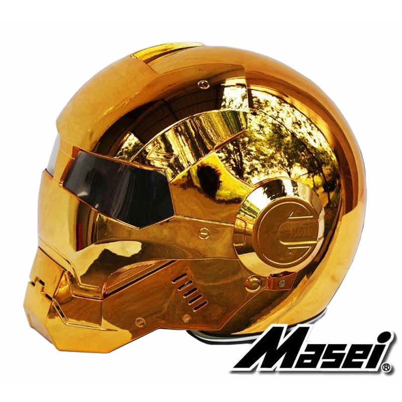 MASEI 610 electroplate Bronze plating Chrome IRONMAN Iron Man helmet motorcycle helmet half open face helmet ABS motocross
MASEI 610 electroplate Bronze plating Chrome IRONMAN Iron Man helmet motorcycle helmet half open face helmet ABS motocross