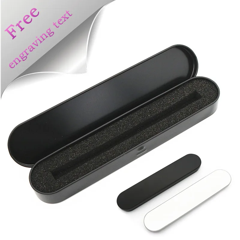 Metal pencil case blank silver black fountain pen box professional free laser engraving company LOGO or text
Metal pencil case blank silver black fountain pen box professional free laser engraving company LOGO or text