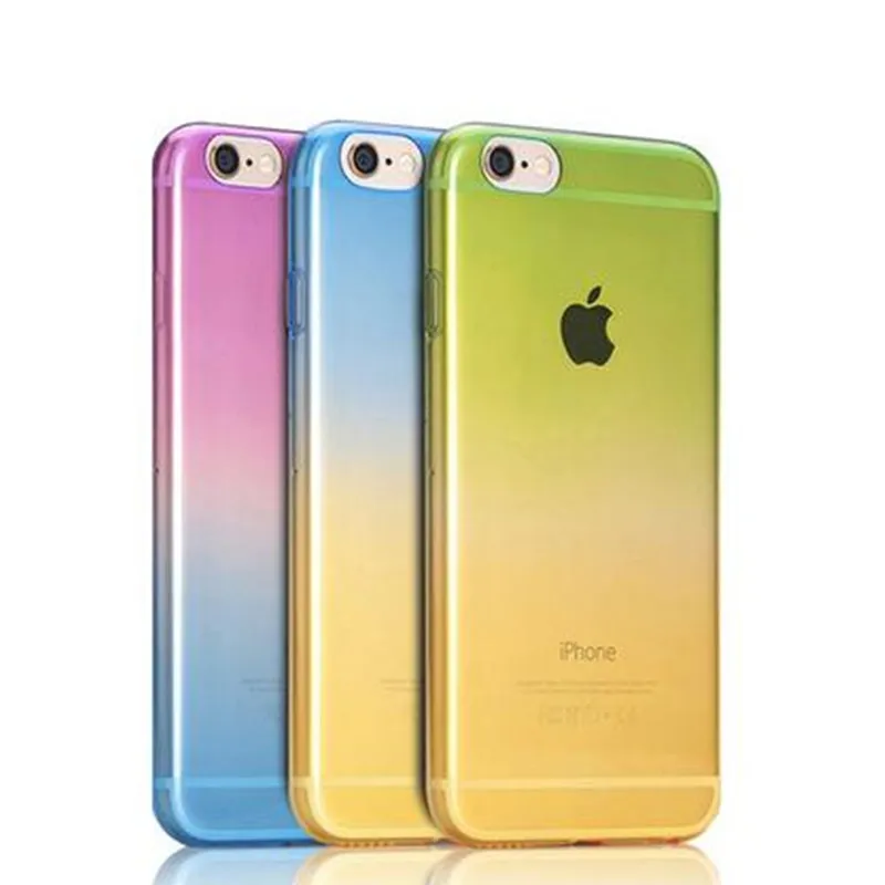 Яркий Тонкий полупрозрачный Гибкий Мягкий защитный чехол из ТПУ для Apple iPhone 4 4S 5 5S