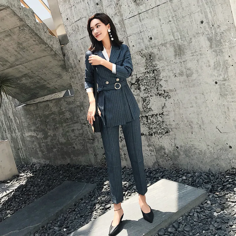 Woman suits lady suit office Full Sleeve Slim Work Striped Blazer Set Women's pants suit women 2019 autumn new women's clothing
Woman suits lady suit office Full Sleeve Slim Work Striped Blazer Set Women's pants suit women 2019 autumn new women's clothing