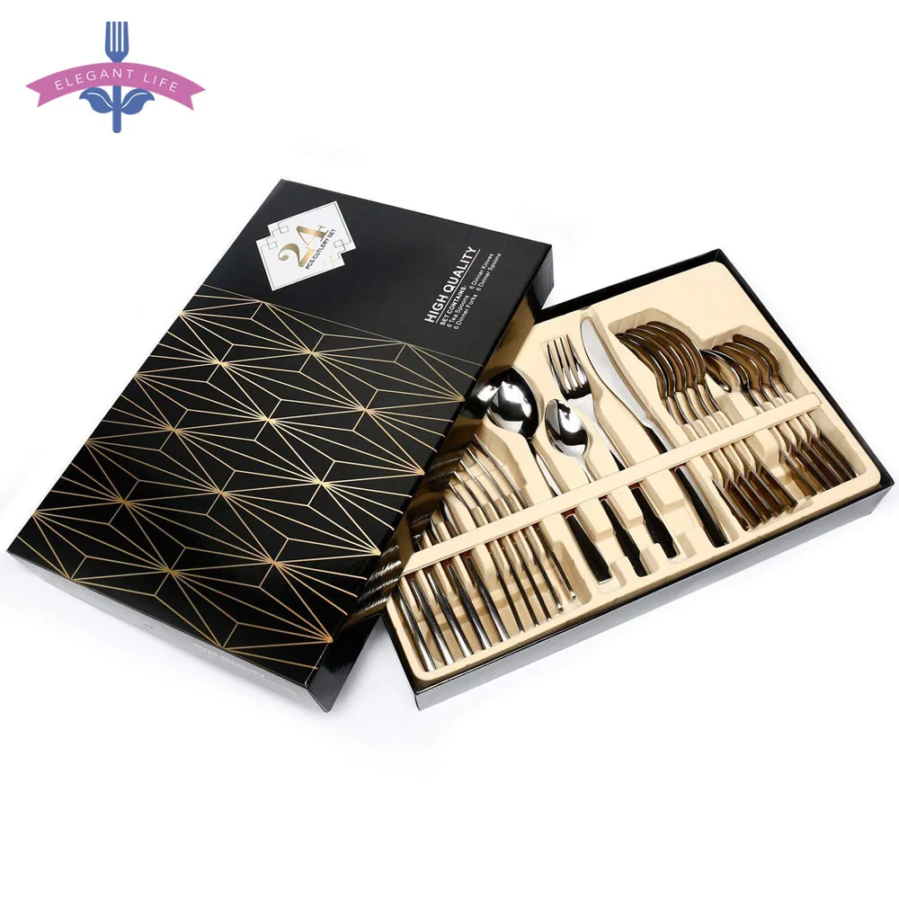 4 PCS Cutlery Sets Silverware Flatware Set Stainless Steel Dinnerware High-grade Mirror Polishing Spoon Knife Fork Kitchen Gift
4 PCS Cutlery Sets Silverware Flatware Set Stainless Steel Dinnerware High-grade Mirror Polishing Spoon Knife Fork Kitchen Gift