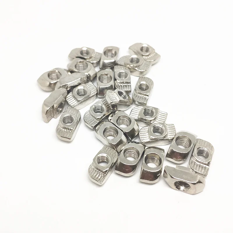 50pcs 40-M8 T hammer nuts M8 Block fasten slot nut carbon steel nickel plated for 4040 series aluminum profile Groove 10mm
50pcs 40-M8 T hammer nuts M8 Block fasten slot nut carbon steel nickel plated for 4040 series aluminum profile Groove 10mm
