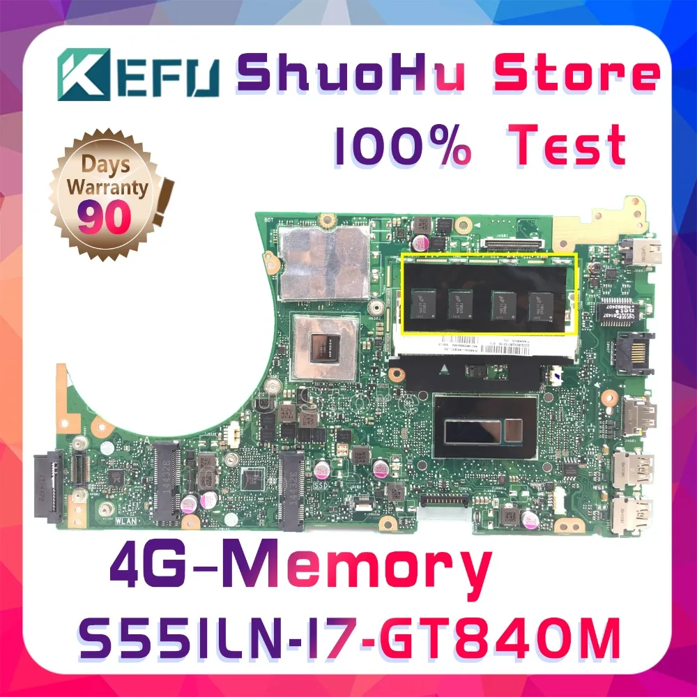 KEFU S551LN For ASUS S551L S551LB R553L CPU I7-4500U GT840M Memory 4GB laptop motherboard tested 100% work original mainboard
KEFU S551LN For ASUS S551L S551LB R553L CPU I7-4500U GT840M Memory 4GB laptop motherboard tested 100% work original mainboard