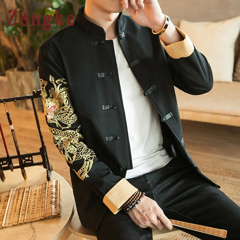 Zongke Chinese Dragon Embroidery Jacket Men Streetwear Clothes Bomber Jacket Men Hip Hop Windbreaker Men Jacket Coat 5XL 2019
Zongke Chinese Dragon Embroidery Jacket Men Streetwear Clothes Bomber Jacket Men Hip Hop Windbreaker Men Jacket Coat 5XL 2019