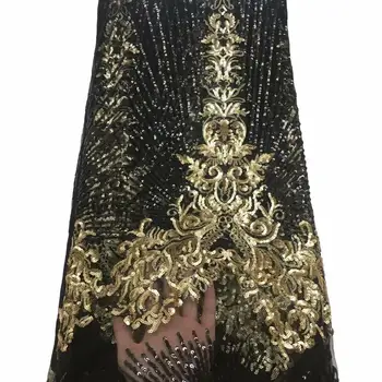 African Lace Fabrics 2019 High Quality Lace Nigerian Tulle Lace Fabric Bride Black Gold Line Sequins French Net Lace Fabric
African Lace Fabrics 2019 High Quality Lace Nigerian Tulle Lace Fabric Bride Black Gold Line Sequins French Net Lace Fabric