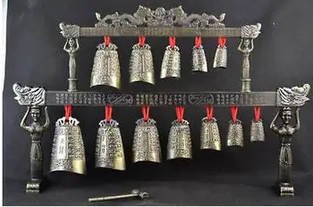 YM 305 Old Decorated Handwork Copper & Alloy Carving 12 Bell Dragon Instrument Chime
YM 305 Old Decorated Handwork Copper & Alloy Carving 12 Bell Dragon Instrument Chime
