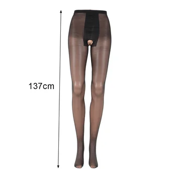 1Pcs Tights Women Fashion Sexy Oil Shiny Glossy Female Open Crotch Pantyhose Body Lingerie Length: 137cm Waist: 90cm
1Pcs Tights Women Fashion Sexy Oil Shiny Glossy Female Open Crotch Pantyhose Body Lingerie Length: 137cm Waist: 90cm
