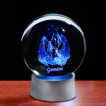 3D Gemini Zodiac Constellations Crystal Ball Laser Engraved Home Decoration Star Signs Sphere Horoscope Glass Globe
3D Gemini Zodiac Constellations Crystal Ball Laser Engraved Home Decoration Star Signs Sphere Horoscope Glass Globe