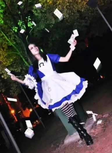 Alice Madness Returns cosplay costume halloween costumes for women girls any size Custom made with socks
Alice Madness Returns cosplay costume halloween costumes for women girls any size Custom made with socks