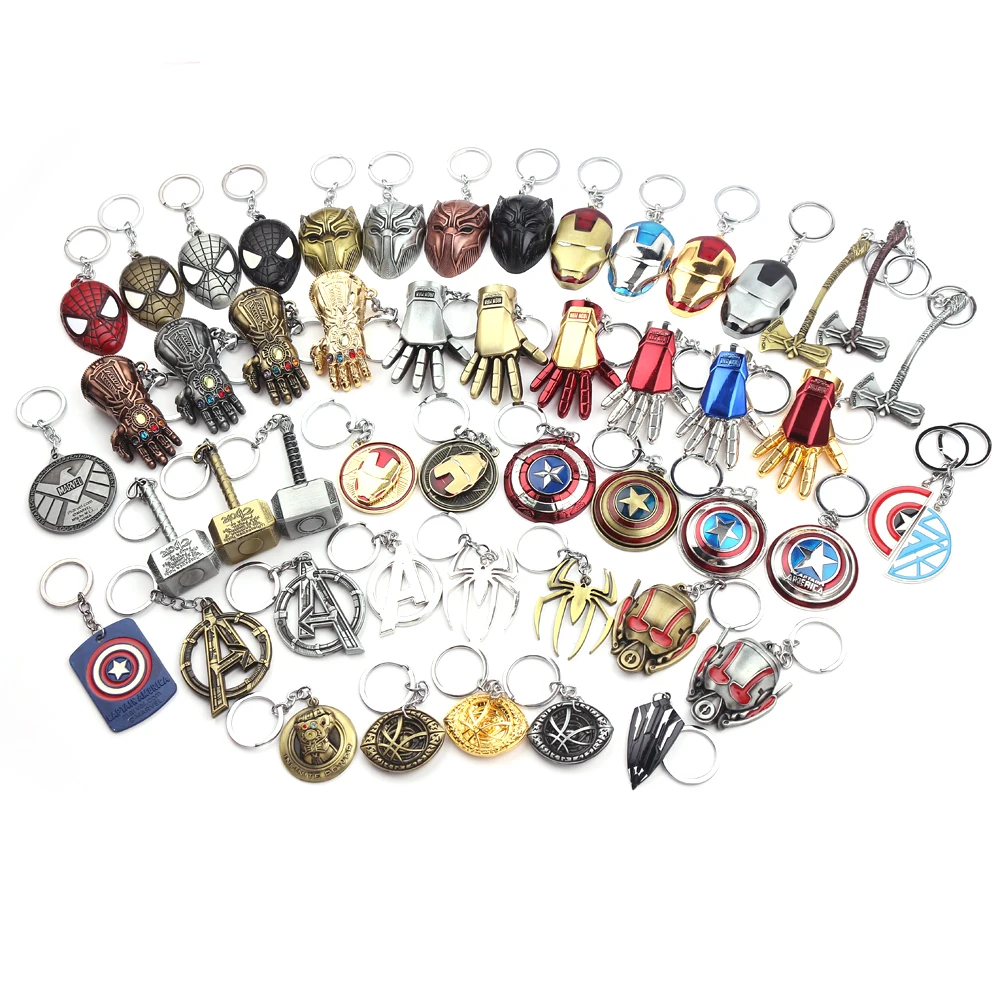 Keychain Marvel Key Chain Avengers Chaveiro Thanos Infinity Gauntlet Key Ring Captain America Iron Man Thor Hammer Men llaveros
Keychain Marvel Key Chain Avengers Chaveiro Thanos Infinity Gauntlet Key Ring Captain America Iron Man Thor Hammer Men llaveros