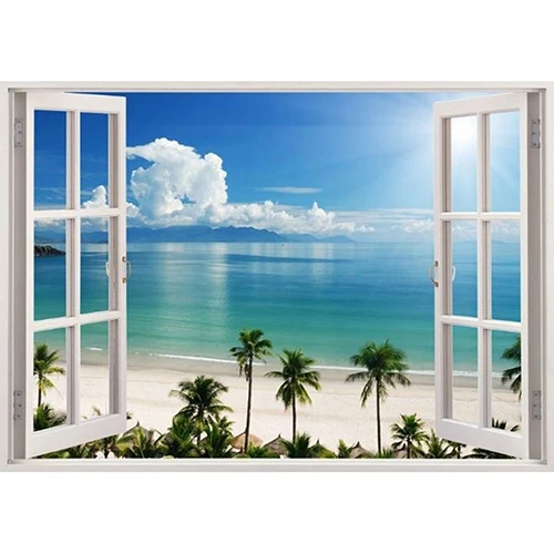 3D Faux Window Exotic Beach View Pattern Wall Sticker Home Decor Art Wallpaper Mural
3D Faux Window Exotic Beach View Pattern Wall Sticker Home Decor Art Wallpaper Mural