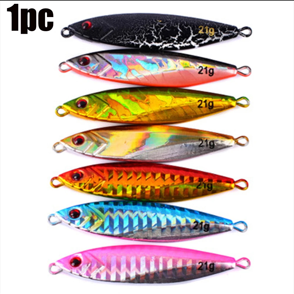 1 PC 14g 21g 30g Jig Metal Slice Lure Colorful Artificial Spinning Baits Metal jigger Lure Sinking Crankbait Fishing Tackle
1 PC 14g 21g 30g Jig Metal Slice Lure Colorful Artificial Spinning Baits Metal jigger Lure Sinking Crankbait Fishing Tackle
