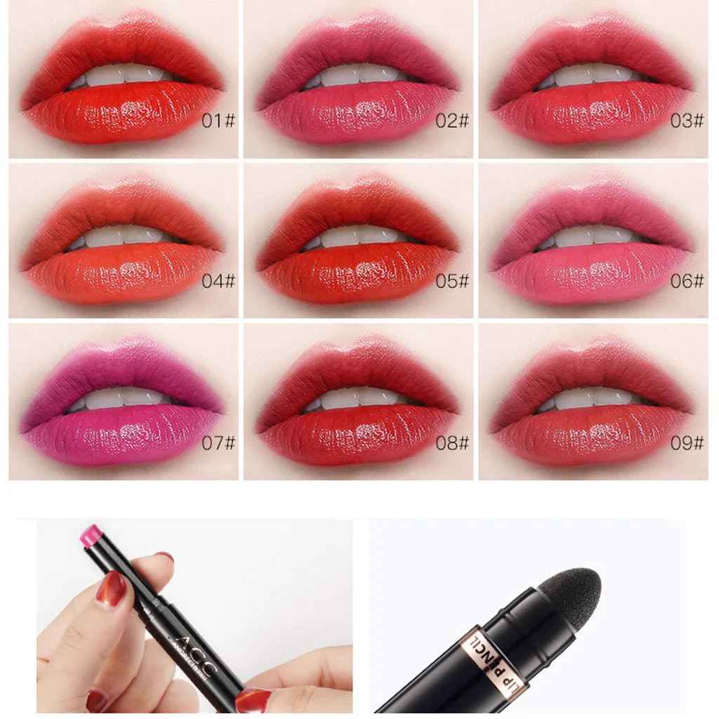 Creative Double Head Long Lasting Lipstick Waterproof Matte Gloss Lip Liner 9 Colors cosmetics maquillage Gift Dropshipping
Creative Double Head Long Lasting Lipstick Waterproof Matte Gloss Lip Liner 9 Colors cosmetics maquillage Gift Dropshipping