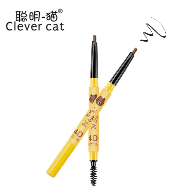 Clever cat brand Cartoon automatic Double head Polychromatic Eyebrow pencil Non halo dyeing Lasting waterproof sweatproof
Clever cat brand Cartoon automatic Double head Polychromatic Eyebrow pencil Non halo dyeing Lasting waterproof sweatproof