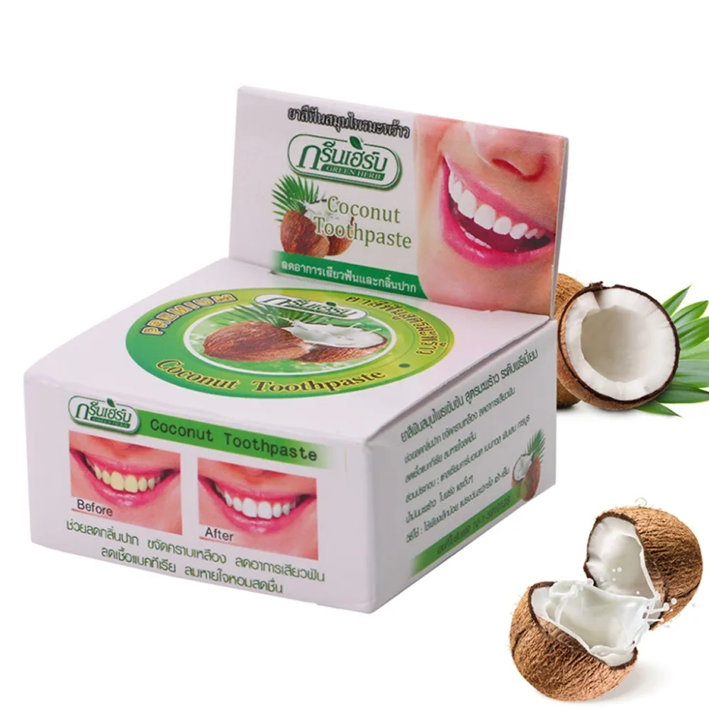 Hot sell 10g/bottle Thailand Coconut Toothpastes Herbal Clove Toothpaste Teeth Whitening Care m055
Hot sell 10g/bottle Thailand Coconut Toothpastes Herbal Clove Toothpaste Teeth Whitening Care m055