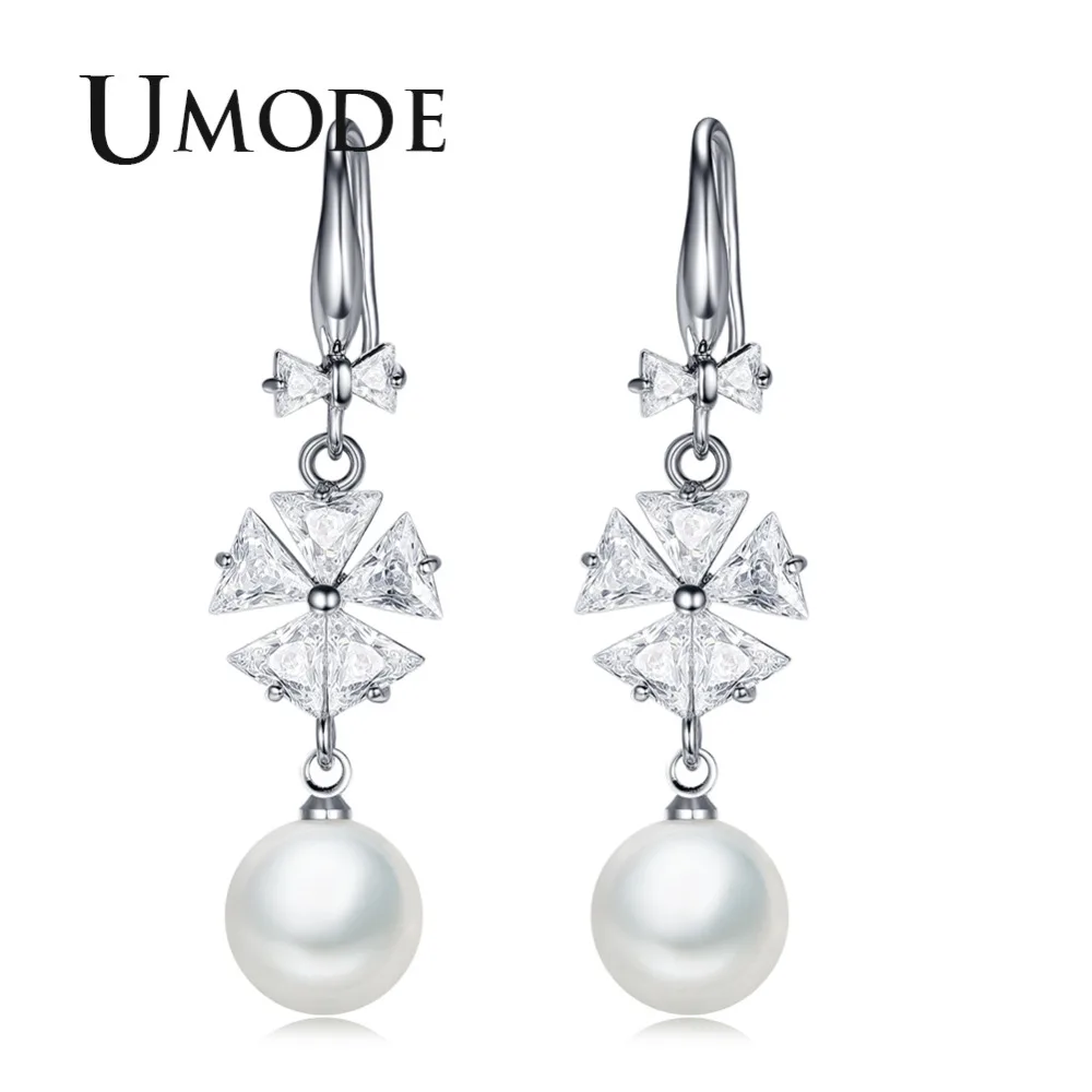UMODE Fashion Triangle CZ Drop Earrings for Women with Freshwater Pearl White Gold Color Pendientes Mujer Moda Party Gif AUE0368
UMODE Fashion Triangle CZ Drop Earrings for Women with Freshwater Pearl White Gold Color Pendientes Mujer Moda Party Gif AUE0368