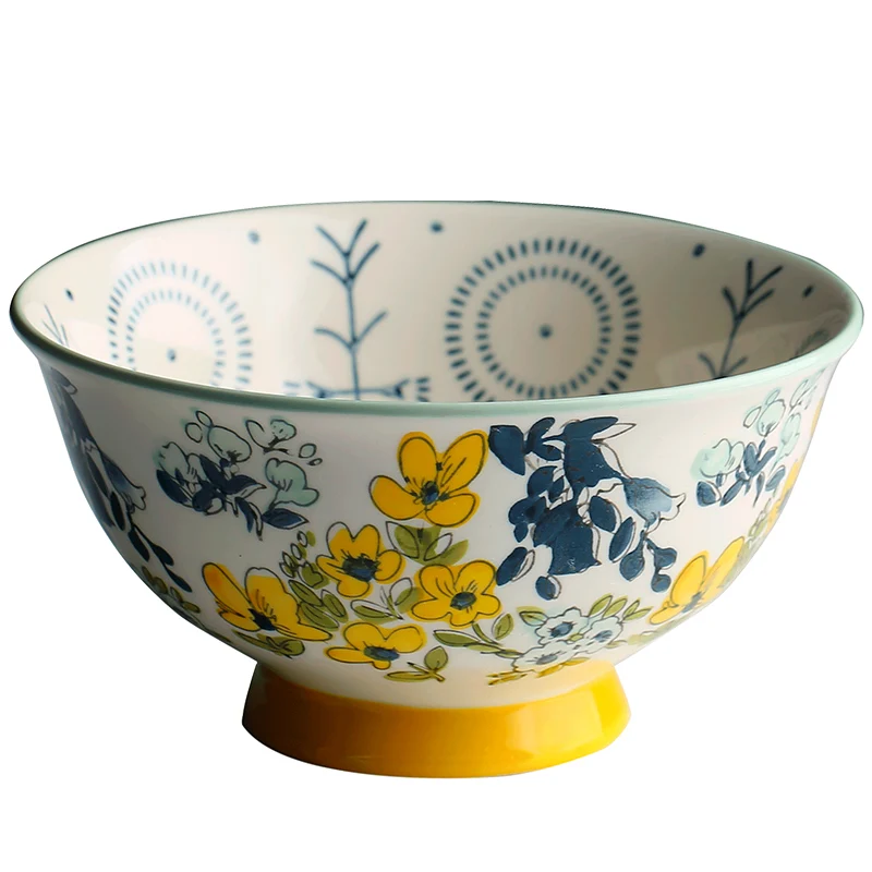 6 Inches Ceramic Rice Bowls Flower Pattern Pastoral Style Soup Breakfast Salad Dessert Dinner Bowl Tableware Dinnerware
6 Inches Ceramic Rice Bowls Flower Pattern Pastoral Style Soup Breakfast Salad Dessert Dinner Bowl Tableware Dinnerware